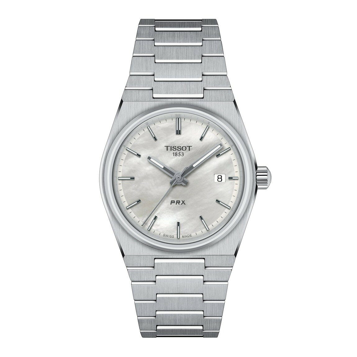 Tissot PRX 35mm 腕時計 ユニセックス グレー文字盤 ステンレススチール クオーツ T1372101111100