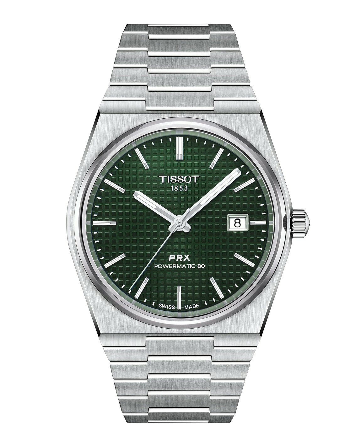 Tissot PRX Powermatic 80 腕時計 メンズ グリーン文字盤 ステンレス 自動巻き T1374071109100