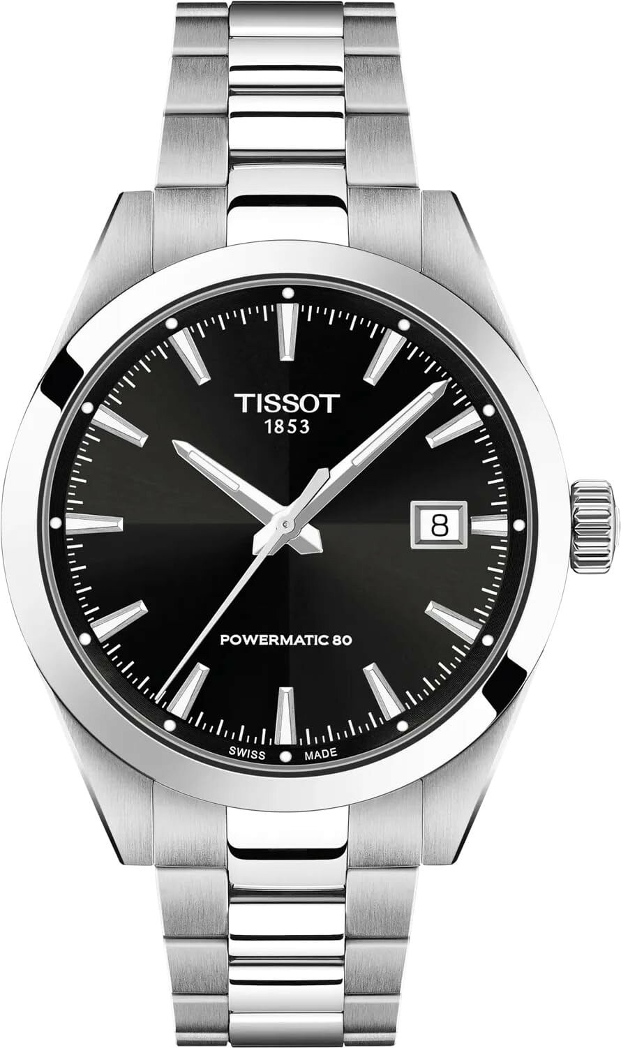 Tissot Gentleman 腕時計 38mm ブラック文字盤 自動巻き ステンレス メンズ T1658071105100