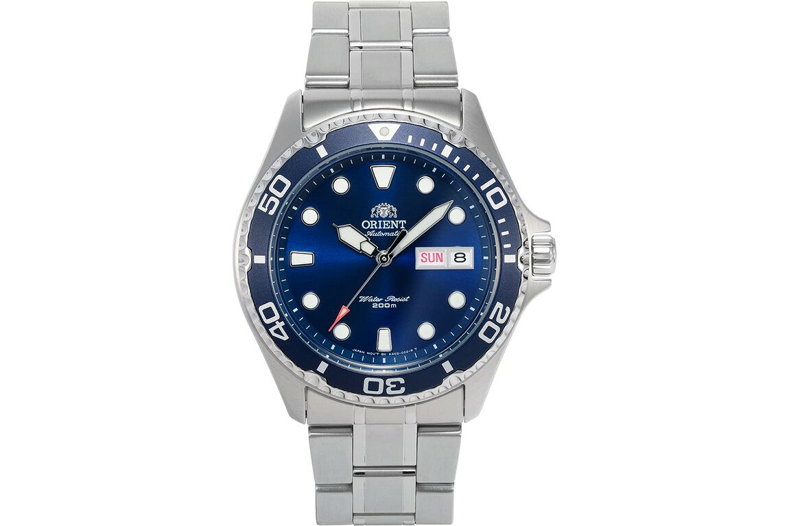 Orient Automatic Sport Watch 腕時計 メンズ ステンレスベルト ネイビー文字盤 自動巻き TAA02005D10