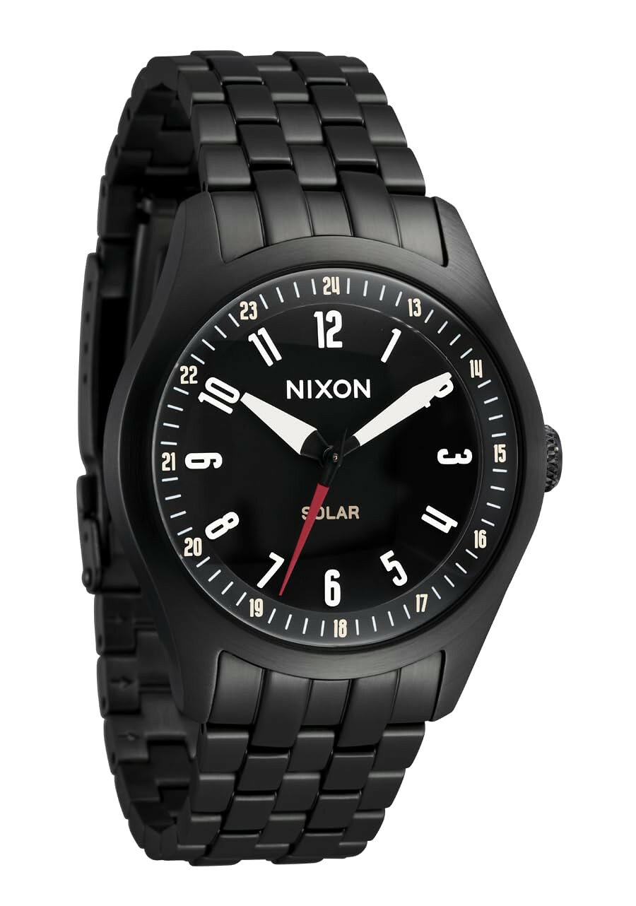 NIXON Echo 38 腕時計 ブラック文字盤 ソーラー ステンレスバンド 100m防水 A1413