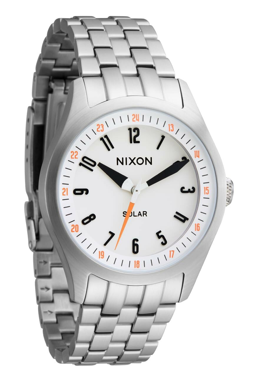 NIXON Echo 38 腕時計 ソーラー シルバー Cloud Dancer 文字盤 ステンレススチール A1413