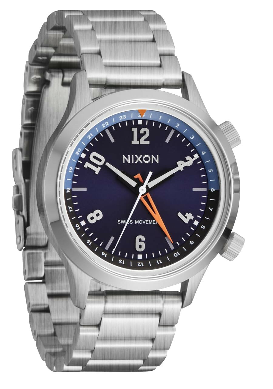 NIXON Drifter 40 GMT 腕時計 メンズ スイス製ムーブメント 40mmケース ステンレスベルト 100m防水 A1422