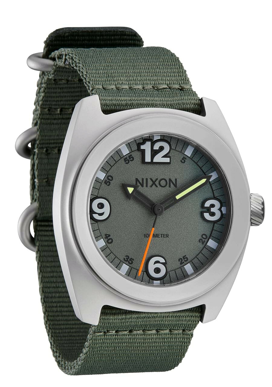 NIXON Clutch 42 腕時計 メンズ アナログ フィールドウォッチ 100m防水 ナイロンバンド A1447