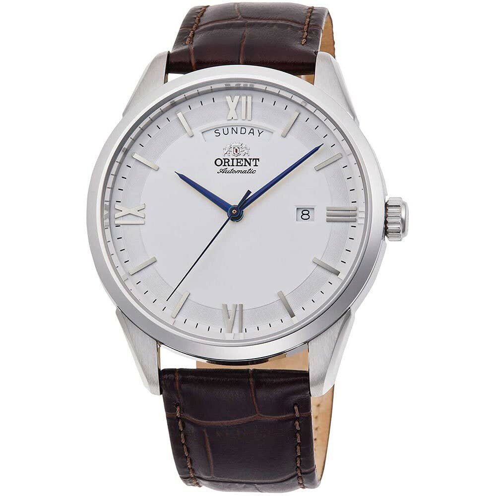 Orient Analog Sport Automatic Mens Contemporary 腕時計 ホワイト文字盤 自動巻 メンズ レザーベルト RA-AX0008S0HB
