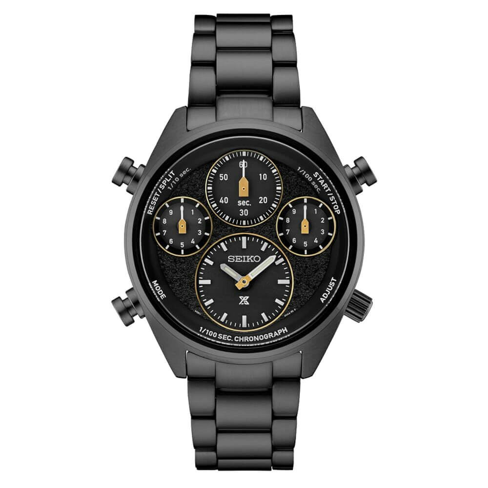 SEIKO Prospex Speedtimer Limited Edition Chronograph 腕時計 ブラックダイヤル ステンレススチール ソーラー メンズ