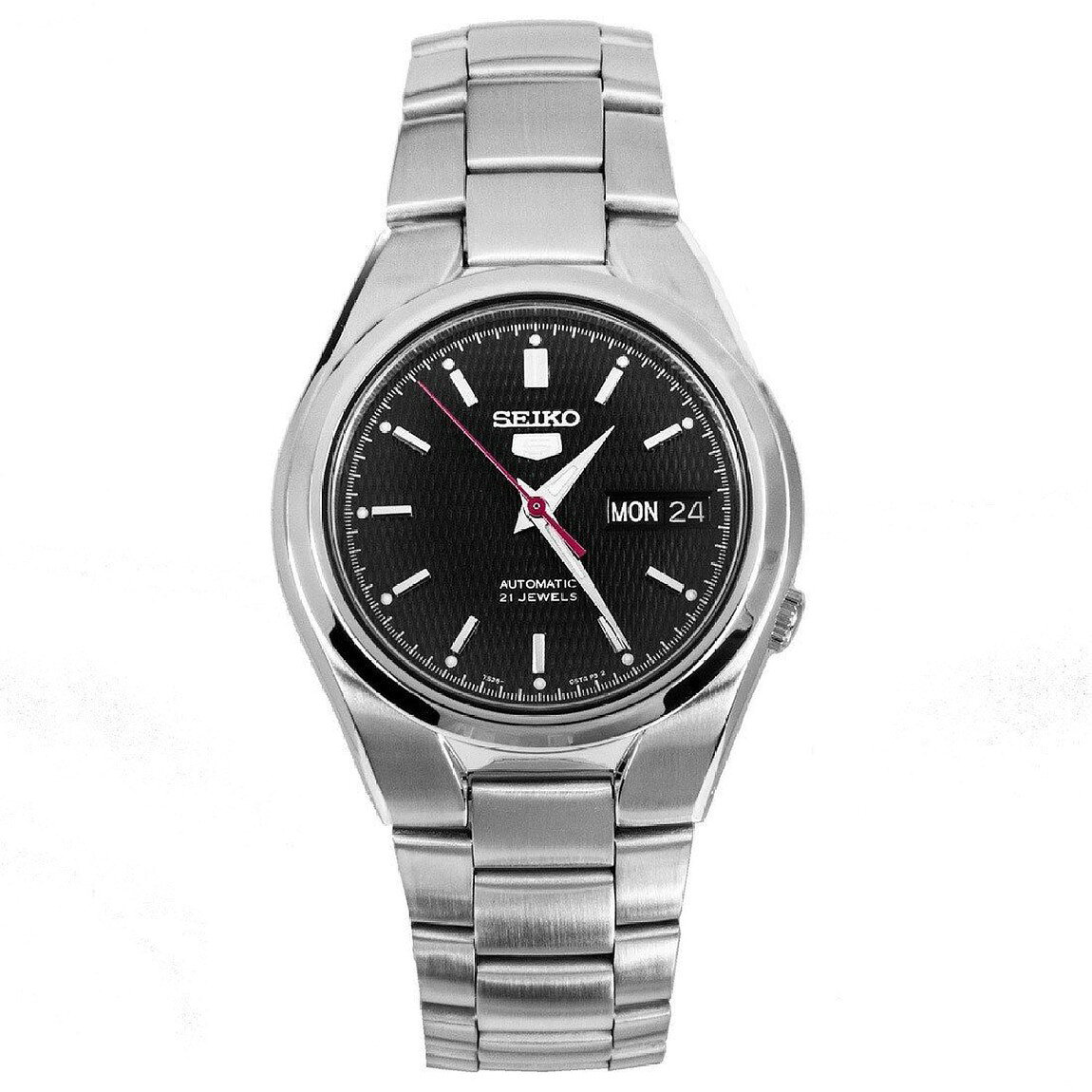 Seiko SNK607K1 腕時計 メンズ 自動巻き ブラック文字盤 ステンレスベルト 海外モデル ...