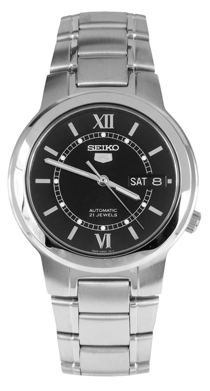 SEIKO SEIKO 5 腕時計 メンズ ブラック文字盤 ステンレス 自動巻 7S26