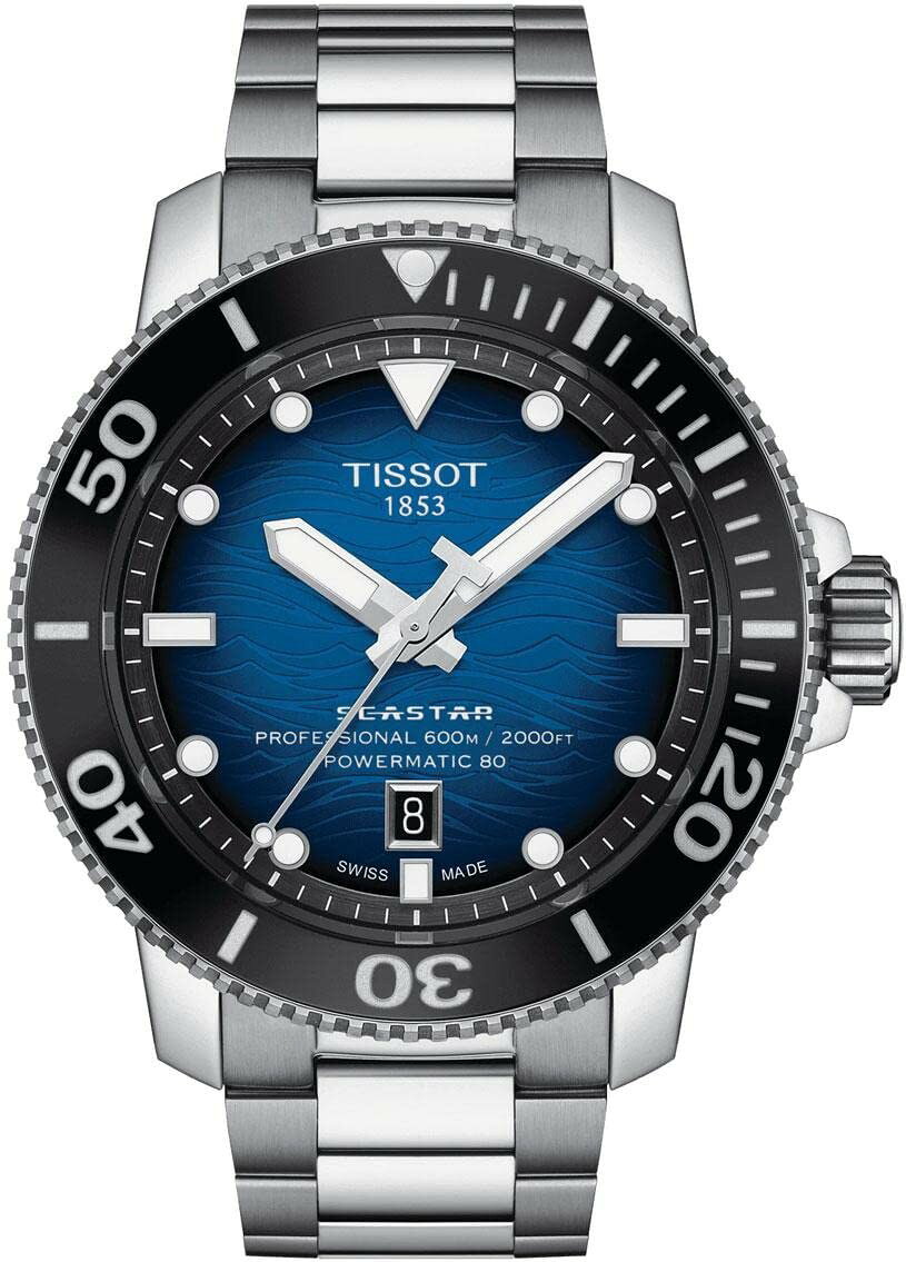 Tissot Seastar 2000 Professional 腕時計 ブルー文字盤 自動巻き ステンレス メンズ Seastar PRO 2K PW80 SS BR BL IND