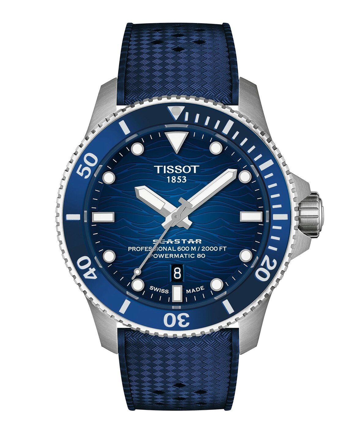 Tissot Seastar 2000 Professional Powermatic 80 腕時計 メンズ 44mm 自動巻き ステンレススチール グラデーションブルー