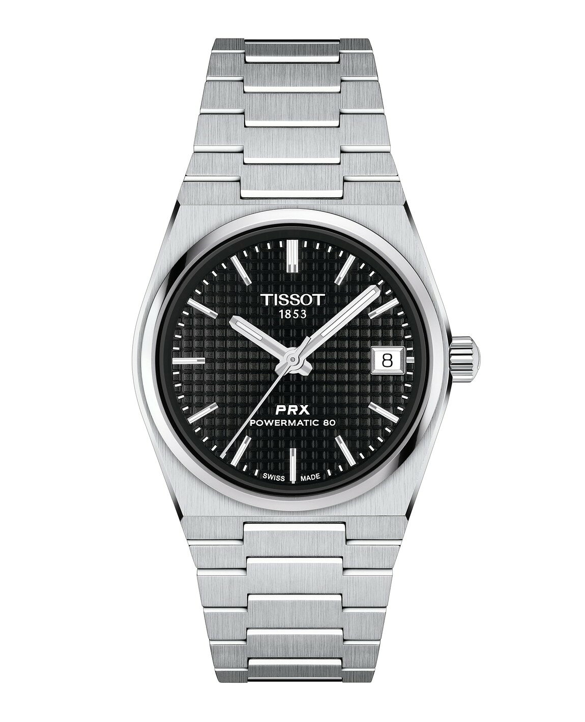 Tissot PRX Powermatic 80 35mm 腕時計 メンズ レディース ステンレス ブラック文字盤 自動巻 T1372071105100