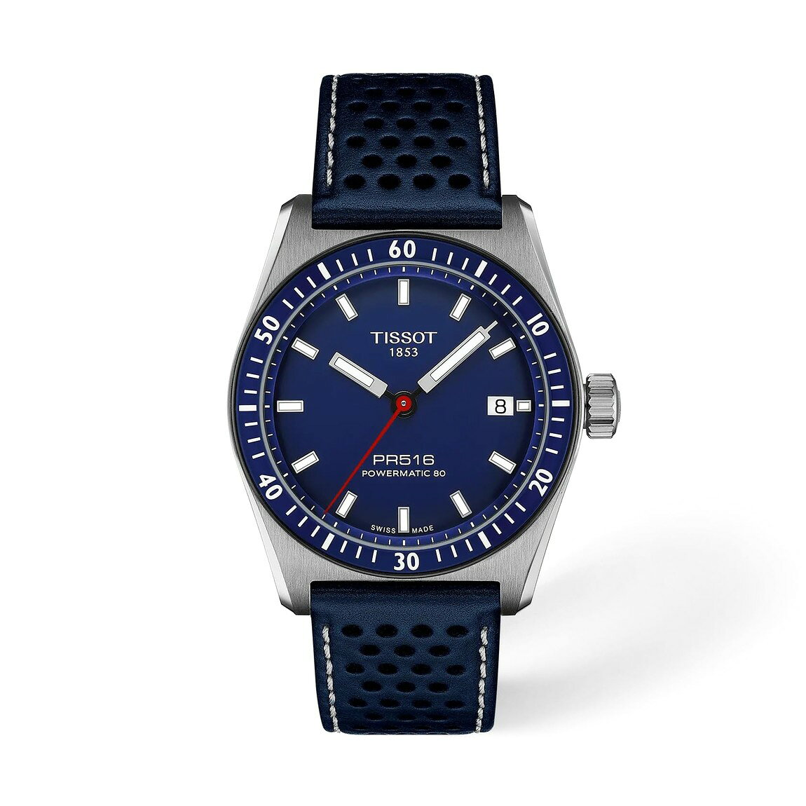 PRODUCT DETAILS Tissot PR516 Powermatic 80 腕時計 メンズ 自動巻 38mm ステンレス ブラック文字盤【商品仕様】・ ブランド：Tissot・ ムーブメント：自動巻（Powermatic 80）・ ケース素材：316L ステンレススチール・ ケース径：38.00 mm・ ケース厚：11.18 mm・ バンド素材：レザーストラップ（クイックリリース式）・ バンド幅：20 mm・ 文字盤カラー：ブラック（インデックスタイプ）・ 防水：10気圧防水（100 m / 330 ft）・ 付属品：国際保証書（2年間）、専用箱【特徴】・ 最大80時間のパワーリザーブ性能を持つPowermatic 80ムーブメントを搭載しています。・ インデックスにはSuper-LumiNovaコーティングが施されており、暗所での視認性を高めています。・ ケース径38mmのコンパクトな設計で、ビジネスからカジュアルまで幅広いシーンに適応します。・ クイックリリースシステムを採用したストラップにより、工具なしでのベルト交換が可能です。・ 10気圧防水機能を備えており、日常的な水回りやレクリエーションでの水泳に対応します。 ■ 商品について 海外輸入品（説明書は英語表記の場合あり） ■ ご注意 ・掲載画像は実物に近い色味になるよう調整しておりますが、ご利用の環境により差異が生じる場合があります。・複数店舗で在庫を共有しているため、ご注文後に在庫切れとなる場合がございます。 ■ 納期について お届けの目安を必ずご確認ください。 海外正規ルート仕入れ品 海外ブランド ▼ 海外正規ブランド店 正規代理店 ▼ 当 店 ※本商品は並行輸入品です 製造元は正規品と同一のブランド・メーカーです。当店では海外正規ルートより仕入れた商品を取り扱っております。流通ルートが異なるのみで、商品自体に違いはございません。 ── 当店の商品について ── 正規品のみ取り扱い 海外正規店・正規代理店から商品を直接仕入れ、国内に輸入して販売しております。 日本未入荷・海外限定モデルも多数 日本未入荷・海外限定モデルも多数取り扱っております。サイズ・カラー違いや海外限定で販売された製品など、日本では手に入りにくいアイテムをお届けいたします。 お求めやすい価格の理由 海外市場での価格差や流通ルートの違いにより、国内販売価格よりお求めやすくなっております。品質はそのままに、よりお手頃な価格でお届けいたします。 安心保証 ご使用前に万が一、製品に不具合がございました場合は、交換または商品代金のご返金にて対応させていただきます。商品到着後5日以内にご連絡ください。 ご注意 海外からの輸入品となります。海外輸送のため、外箱に軽微なスレ等がある場合がございますが、商品本体には影響ございません。 ※在庫状況は仕入先の在庫情報をもとに出来る限り正確に表示しておりますが、取寄せ商品のため、タイミングによりご注文後に欠品・キャンセルとなる場合がございます。 お探しの商品がございましたら、お気軽にご相談ください。