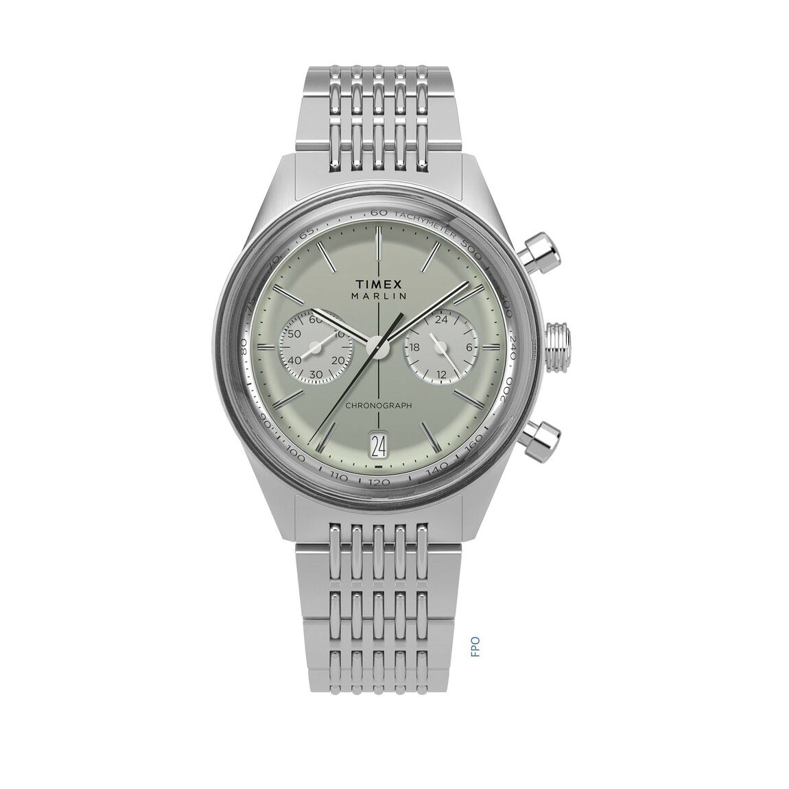 Timex Marlin Jet Chronograph 腕時計 メンズ グリーン文字盤 シルバー ステンレスブレスレット 40mm
