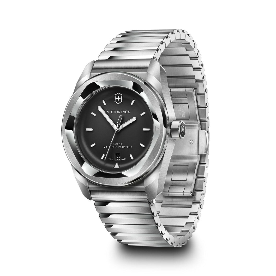 Victorinox Concept One Solar 腕時計 ブラック文字盤 ソーラー ステンレススチール メンズ 242055