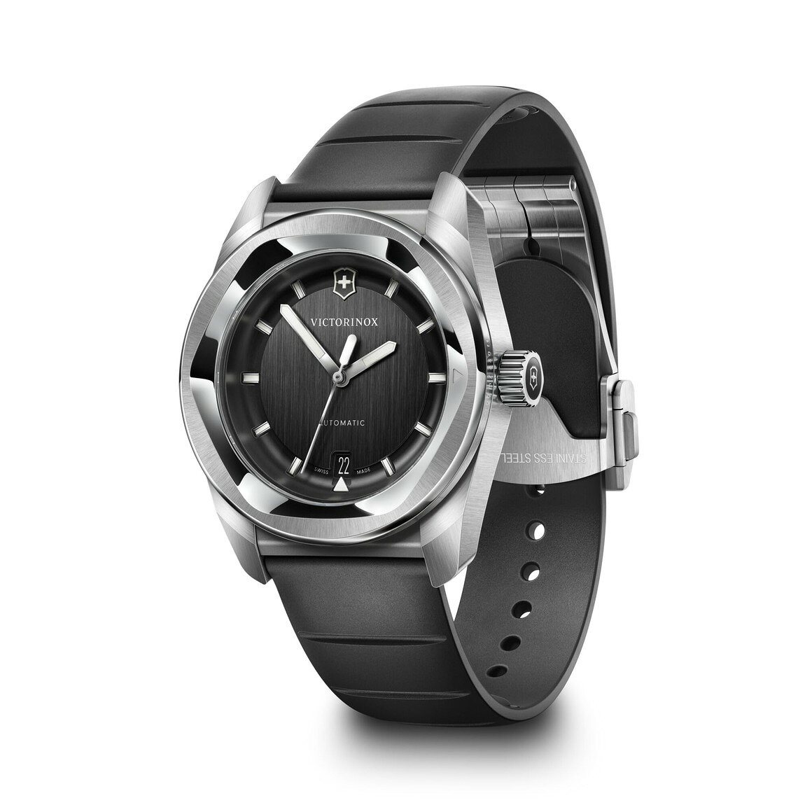Victorinox Concept One Automatic 腕時計 ブラック文字盤 自動巻き ラバーストラ...