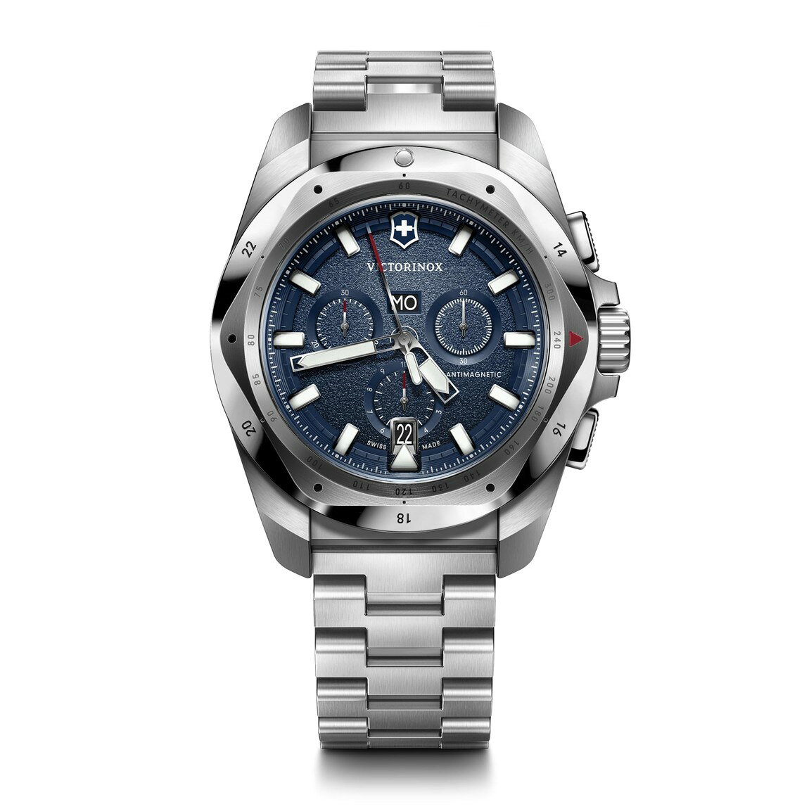 Victorinox I.N.O.X. Chrono 腕時計 ブルー文字盤 ステンレススチール 43mm 241985