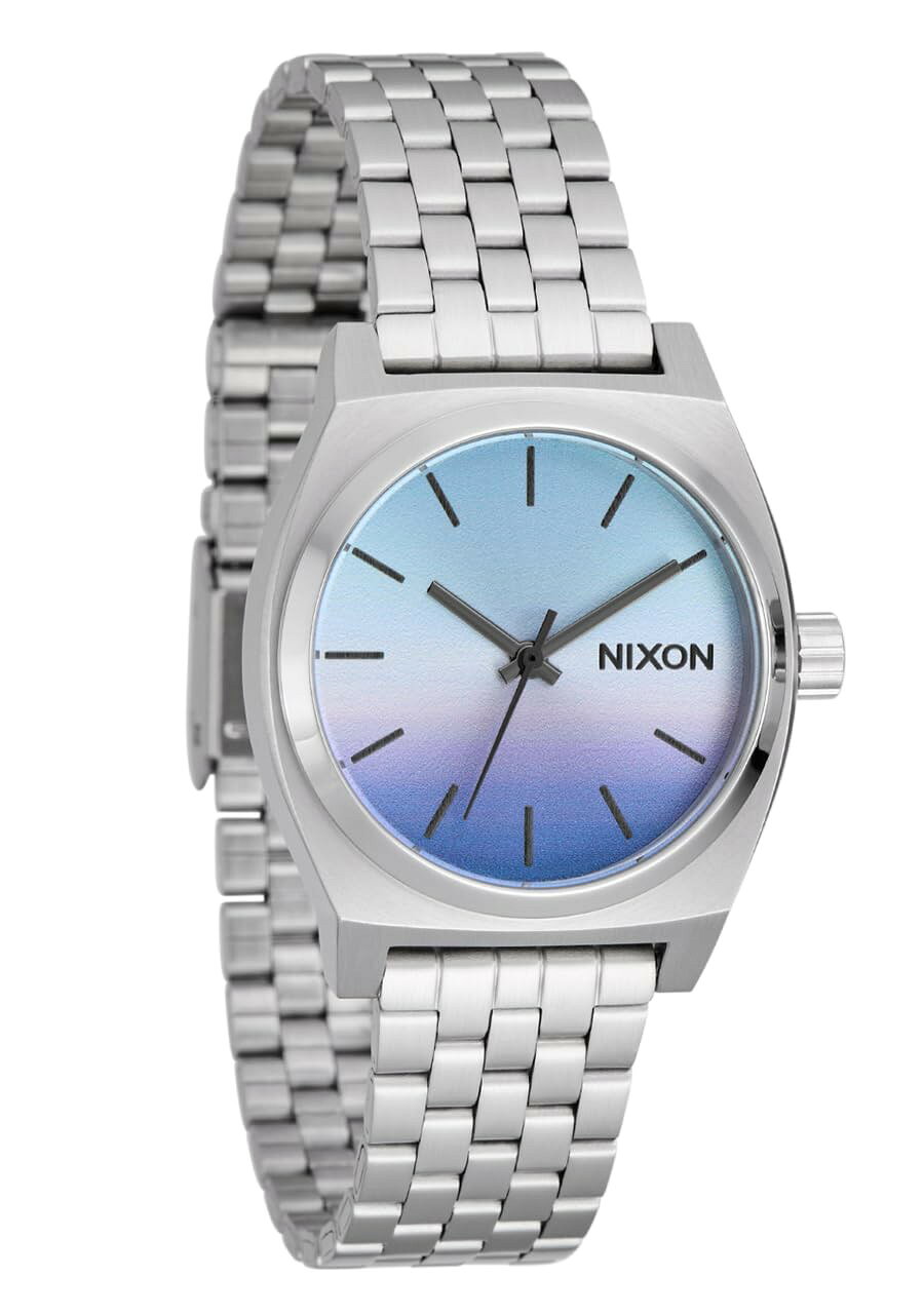 NIXON Medium Time Teller 腕時計 レディース 31mm シルバー 100m防水 ステンレス クオーツ A1130