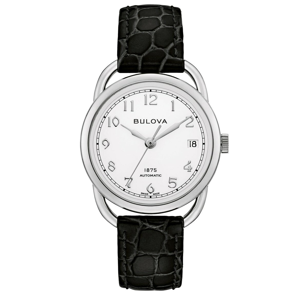 Bulova Joseph Bulova Commodore Limited Edition 腕時計 レディース 自動巻 ホワイト文字盤 ブラックレザー 96M152