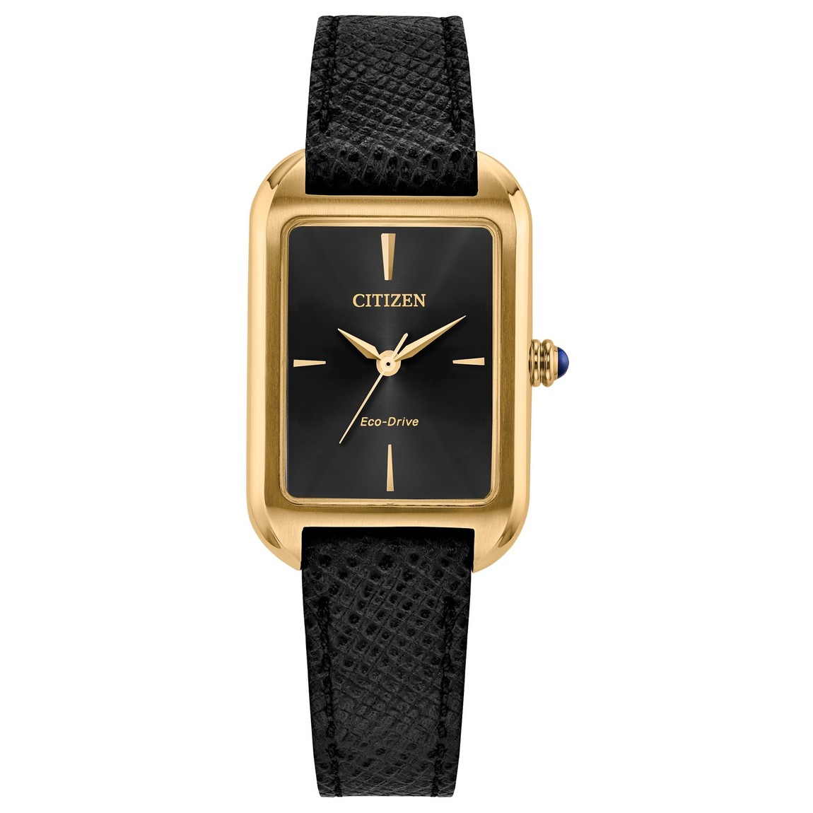 PRODUCT DETAILS Citizen Dress Classic 腕時計 レディース ブラック文字盤 ブラックレザーストラップ エコドライブ EM1192-01E【商品仕様】・ ブランド：Citizen・ ムーブメント：エコドライブ（Caliber E031）・ ケース素材：イエローゴールドトーン ステンレススチール・ ケース径：23.5mm・ バンド素材：レザー・ 文字盤色：ブラック・ 防水：30m（3気圧防水）・ 付属品：メーカー純正BOX（入荷時期により仕様が異なる場合があります）【特徴】・ 光を電気エネルギーに変換して動くCitizen独自の「エコドライブ」技術を搭載しており、定期的な電池交換の必要がありません。・ イエローゴールドトーンのケースと、テクスチャー加工が施されたブラックのレザーストラップによるコントラストが特徴です。・ 23.5mmのケースに曲線的なラグを組み合わせた、ミニマルで洗練されたデザインです。・ リューズ部分にはアクセントとしてシンセティックサファイアがセットされています。・ シンプルなブラックの文字盤に3針を採用し、視認性とファッション性を両立しています。 ■ 商品について 海外輸入品（説明書は英語表記の場合あり） ■ ご注意 ・掲載画像は実物に近い色味になるよう調整しておりますが、ご利用の環境により差異が生じる場合があります。・複数店舗で在庫を共有しているため、ご注文後に在庫切れとなる場合がございます。 ■ 納期について お届けの目安を必ずご確認ください。 海外正規ルート仕入れ品 海外ブランド ▼ 海外正規ブランド店 正規代理店 ▼ 当 店 ※本商品は並行輸入品です 製造元は正規品と同一のブランド・メーカーです。当店では海外正規ルートより仕入れた商品を取り扱っております。流通ルートが異なるのみで、商品自体に違いはございません。 ── 当店の商品について ── 正規品のみ取り扱い 海外正規店・正規代理店から商品を直接仕入れ、国内に輸入して販売しております。 日本未入荷・海外限定モデルも多数 日本未入荷・海外限定モデルも多数取り扱っております。サイズ・カラー違いや海外限定で販売された製品など、日本では手に入りにくいアイテムをお届けいたします。 お求めやすい価格の理由 海外市場での価格差や流通ルートの違いにより、国内販売価格よりお求めやすくなっております。品質はそのままに、よりお手頃な価格でお届けいたします。 安心保証 ご使用前に万が一、製品に不具合がございました場合は、交換または商品代金のご返金にて対応させていただきます。商品到着後5日以内にご連絡ください。 ご注意 海外からの輸入品となります。海外輸送のため、外箱に軽微なスレ等がある場合がございますが、商品本体には影響ございません。 ※在庫状況は仕入先の在庫情報をもとに出来る限り正確に表示しておりますが、取寄せ商品のため、タイミングによりご注文後に欠品・キャンセルとなる場合がございます。 お探しの商品がございましたら、お気軽にご相談ください。