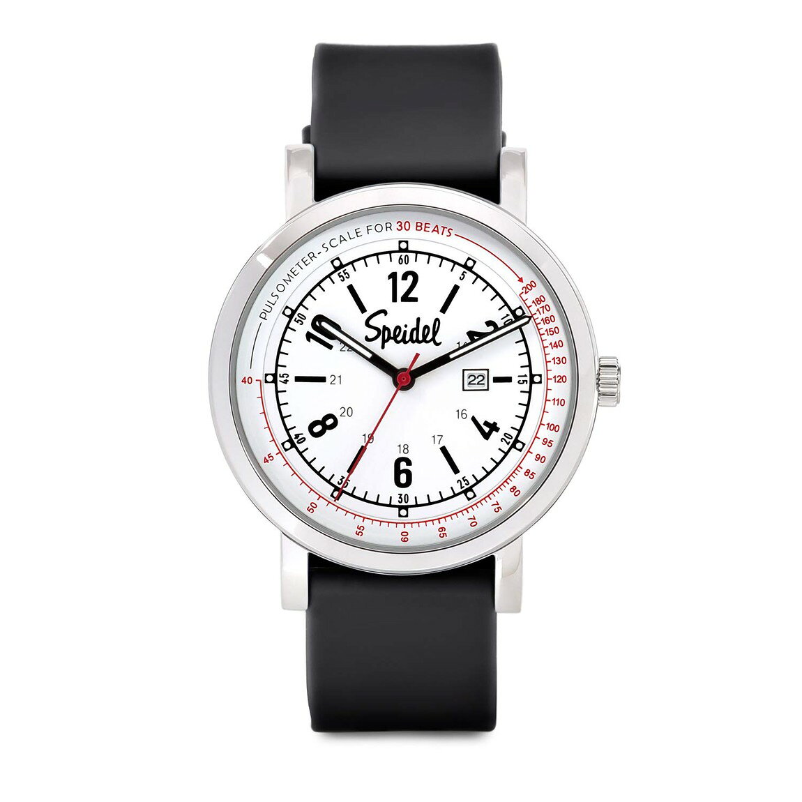 Speidel Scrub Watch Pulsometer 30 V1 腕時計 シリコンバンド 24時間表示 ミリタリータイム 男女兼用