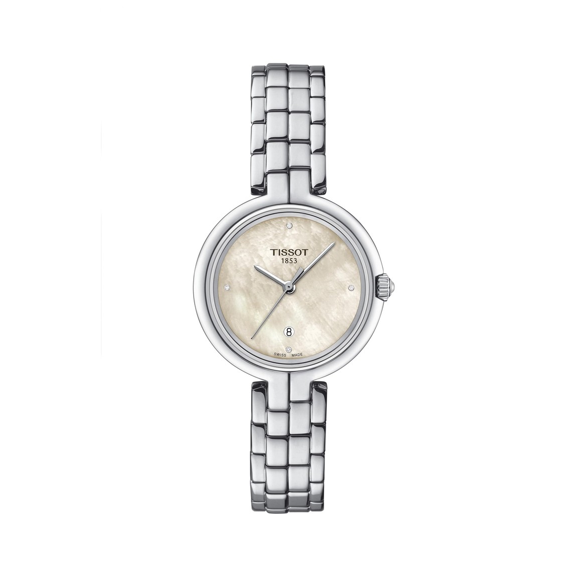Tissot Flamingo 腕時計 レディース グレー文字盤 クオーツ 316Lステンレススチール T0942101111602