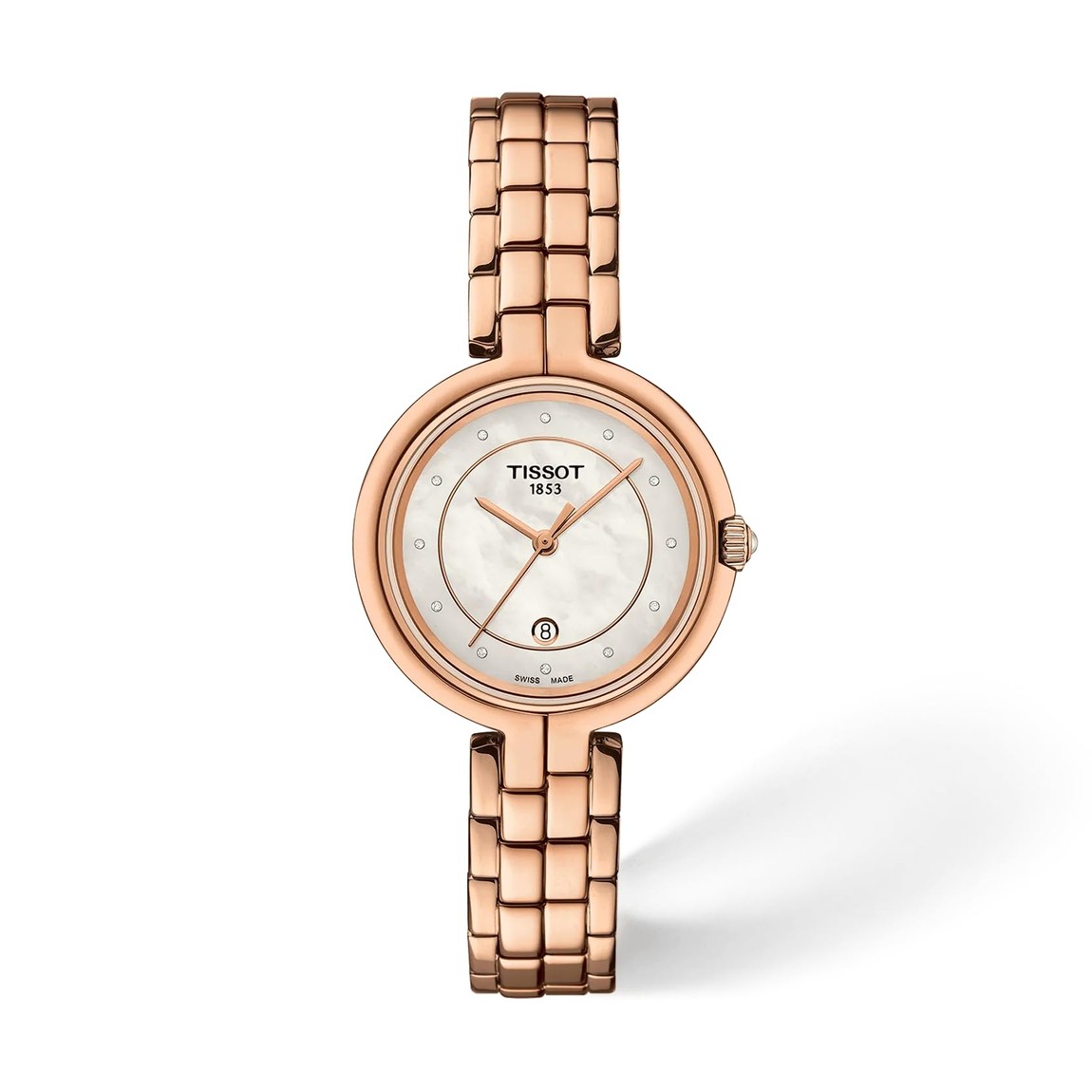 Tissot Flamingo 腕時計 ローズゴールド ダイヤモンド レディース スイス製クオーツ T0942103311602