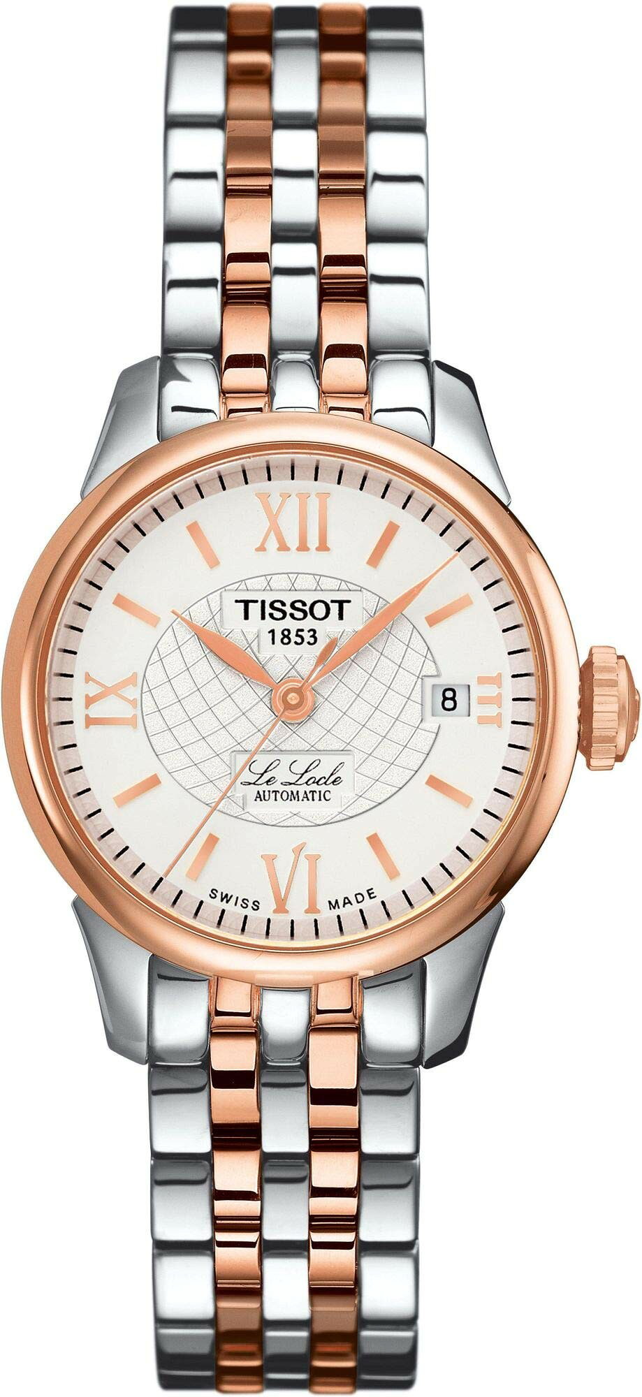 Tissot Le Locle 腕時計 レディース 自動巻き グレー文字盤 ローズゴールド ステンレス T41218333