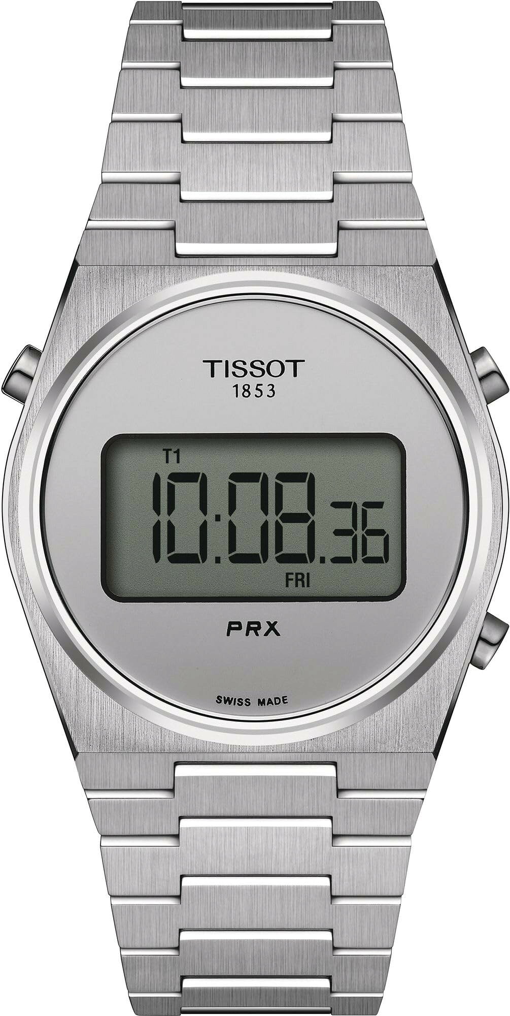 Tissot PRX Digital 35 mm 腕時計 デジタル シルバー文字盤 ステンレススチール クオーツ