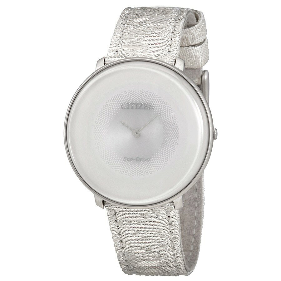 Citizen Ambiluna Eco-Drive Titanium Opaque 腕時計 ホワイト文字盤 西陣織ストラップ レディース EG7000-01A