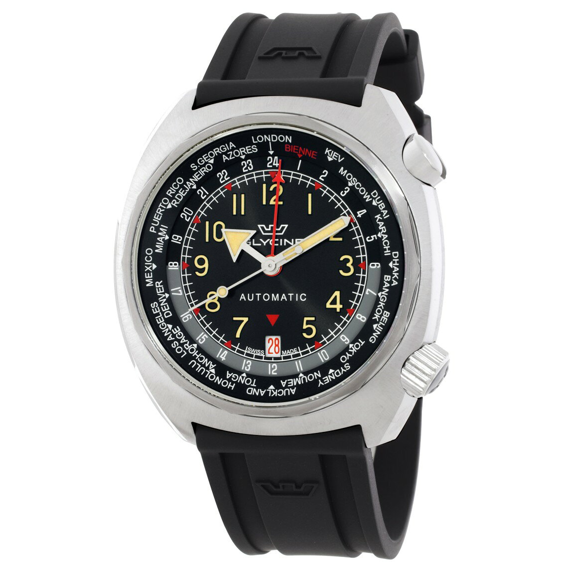 Glycine Airman SST GMT 腕時計 自動巻き ブラック文字盤 メンズ GL0312