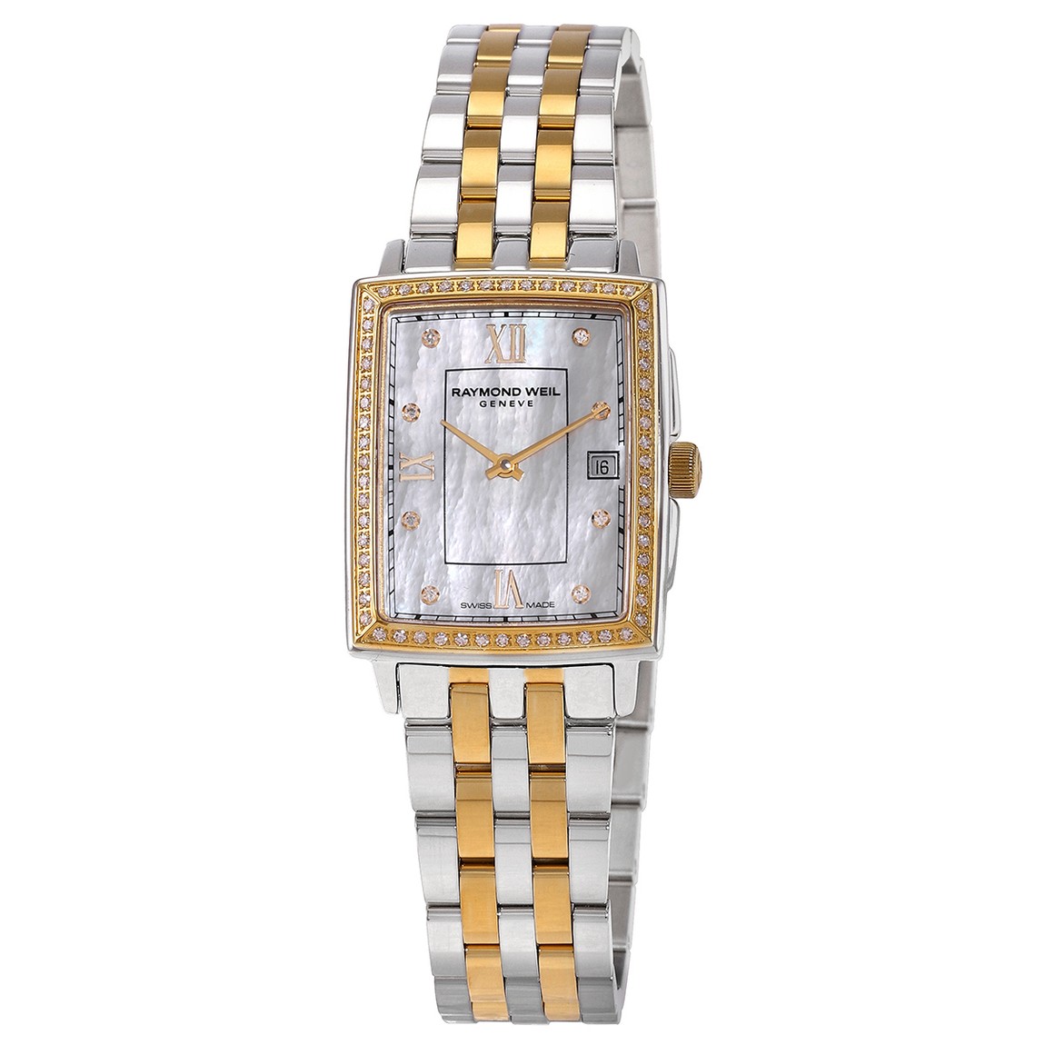 Raymond Weil Toccata 腕時計 ホワイトマザーオブパール ダイヤモンド クォーツ レディース 5925-SPS-00995