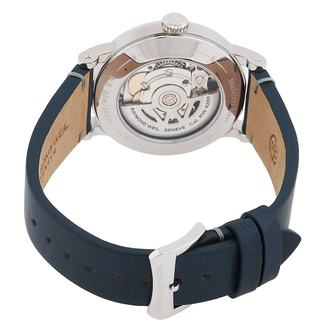 BasqueバスクのRaymond Weil Millesime 腕時計 ムーンフェイズ デニムブルー文字盤 自動巻き レディース 2145-SCS-05511｜アングル3