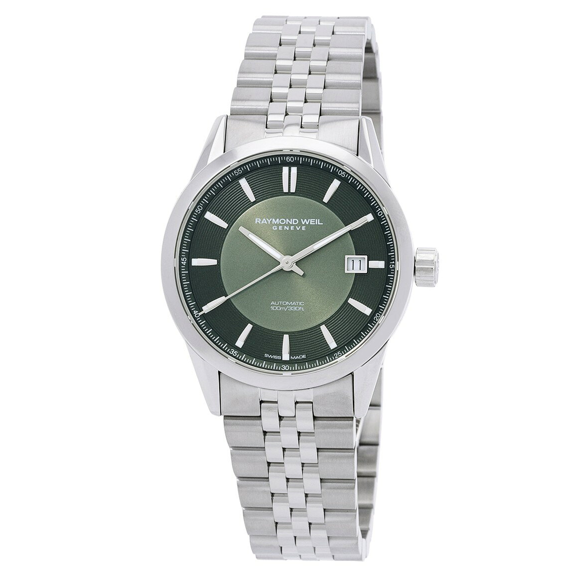 Raymond Weil Freelancer 腕時計 自動巻 グリーン文字盤 ステンレス メンズ 2771-ST-52051