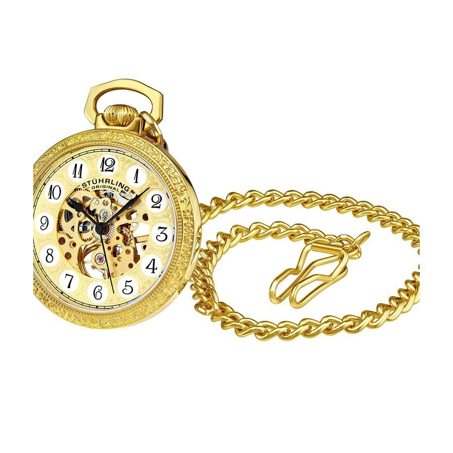Stuhrling Original Legacy 腕時計 ゴールド文字盤 手巻き メンズ M15585