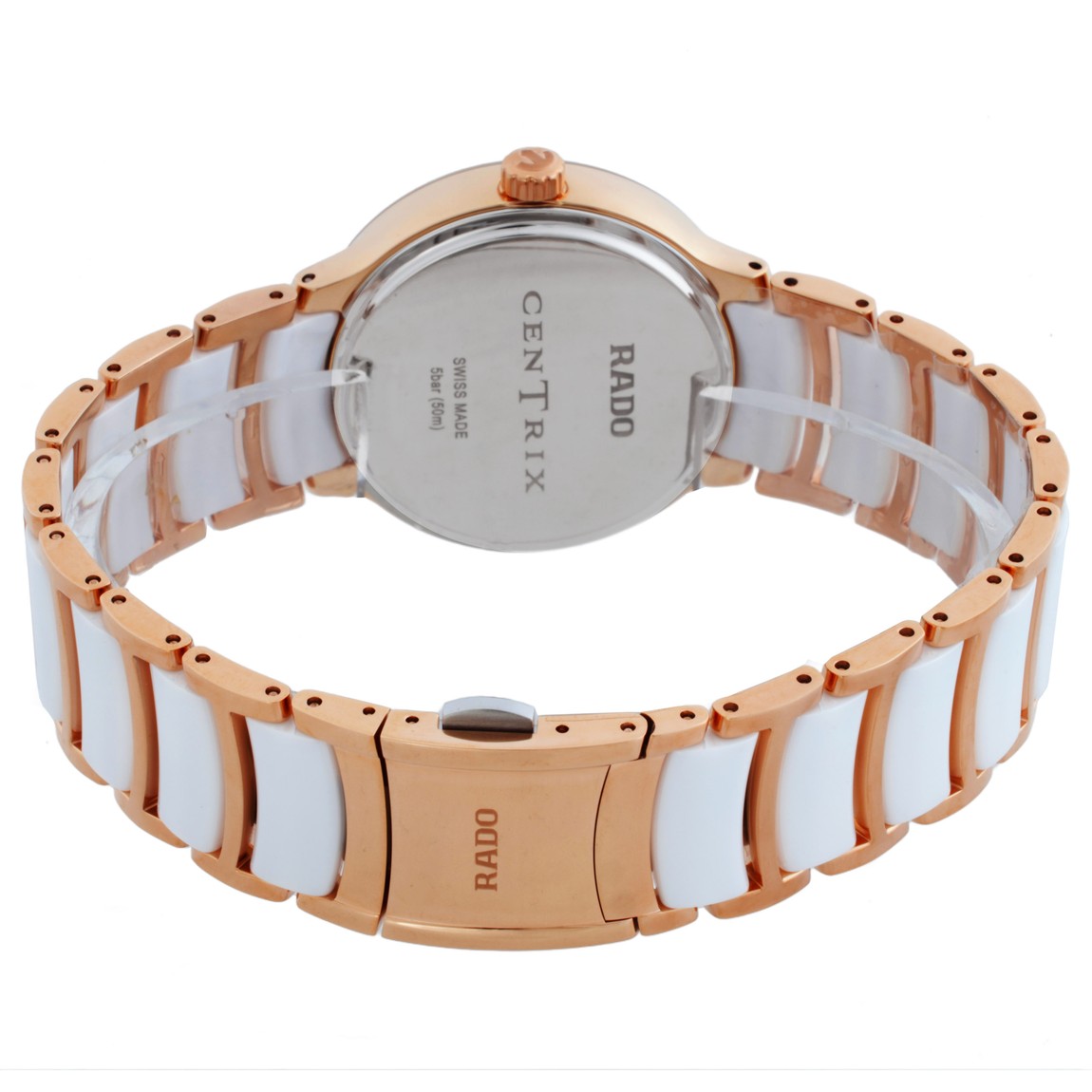 Rado Centrix Moonphase 腕時計 ホワイトシェル文字盤 ローズゴールド ムーンフェ...