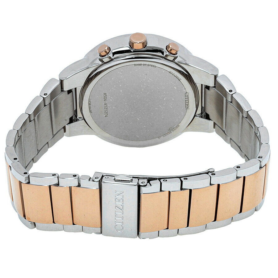 Citizenシチズン腕時計 逆輸入 クロノグラフ GMT ホワイト ダイヤル ツートーン メンズ ウォッチ AT2244 84A 3