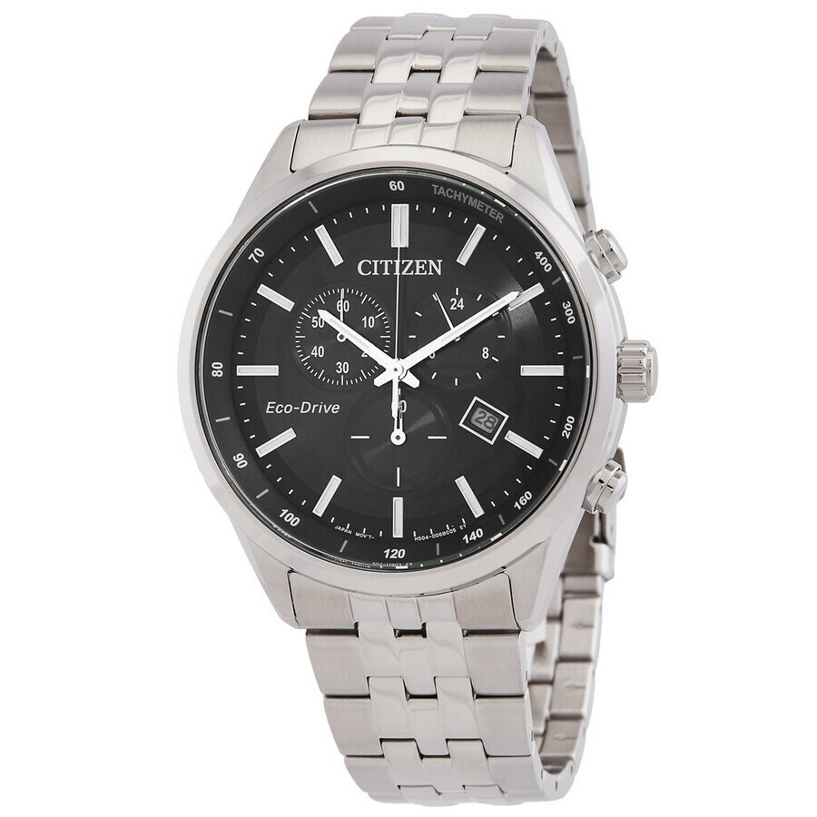 樂天商城 - Citizenシチズン腕時計 逆輸入 Eco Drive クロノグラフ ブラック ダイヤル メンズ ウォッチ AT2570 56E