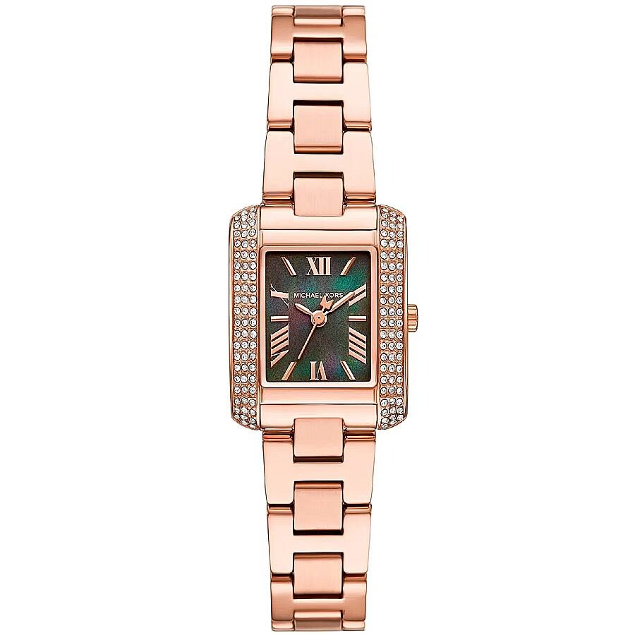 Michael Kors Emery レディース 腕時計 クォーツ ローズゴールド スクエア クリスタル