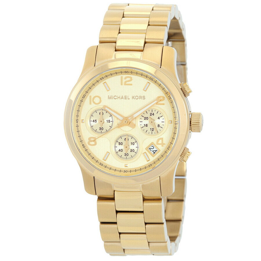 B, C, D, G, J, L, S, T, Z - Michael Kors Runway レディース 腕時計 クロノグラフ ゴールド ステンレス クォーツ