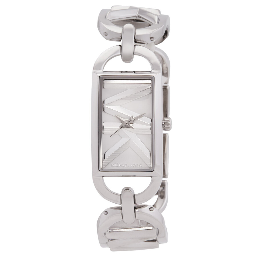 Michael Kors レディース 腕時計 クォーツ シルバー レクタングルケース ブレスレットウォッチ