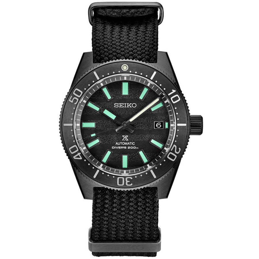 Seikoセイコー逆輸入 Prospex Luxe 62Mas メンズ 腕時計 自動巻き ブラックダイヤル ナイロンストラップ 200m防水
