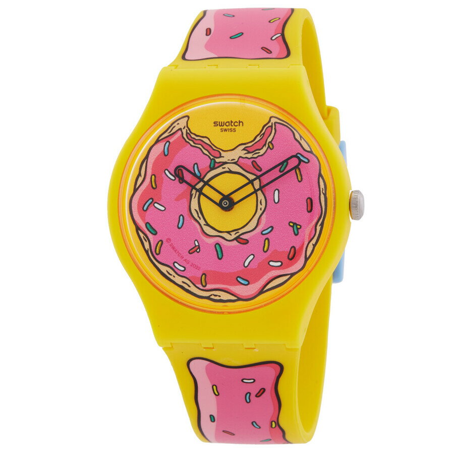 Swatch The Simpsons Collection Seconds Of Sweetness 腕時計 レディース メンズ クォーツ ドーナツ柄