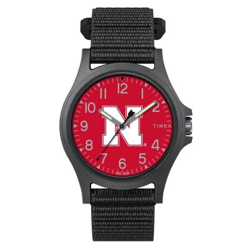 Tmexタイメックス メンズ男性 Collegiate Pride 40mm 腕時計ネブラスカ・コーンハスカーズ ブラック FastWrap ストラップ