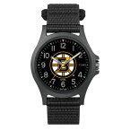 Tmexタイメックス メンズ男性 NHL プライド 40mm 腕時計ボストン・ブルーインズ ブラック FastWrap ストラップ