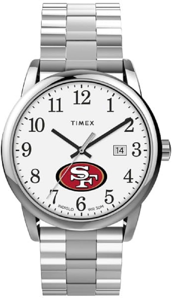 TIMEX メンズ男性 イージー リーダー 38mm 腕時計 サンフランシスコ 49ers 拡張バンド付