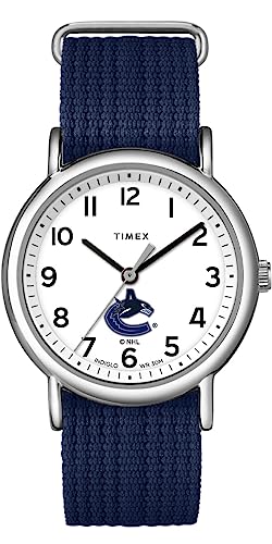 TIMEX ユニセックス男女兼用 ウィークエンダー 38mm 腕時計 バンクーバー・カナックス・スリップスルー・シングルレイヤー・ストラップ