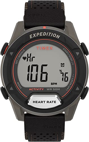 Tmexタイメックスメンズ男性Ruggedデジタル43ミリメートル腕時計 - ブラウンストラップデジタルダイヤルブラウンケース