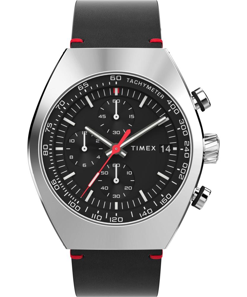 楽天BasqueバスクTimex メンズ Legacy Tonneau 42mm Watch - Black Strap Black Dial Stainless Steel Case タイメックス腕時計 並行輸入品