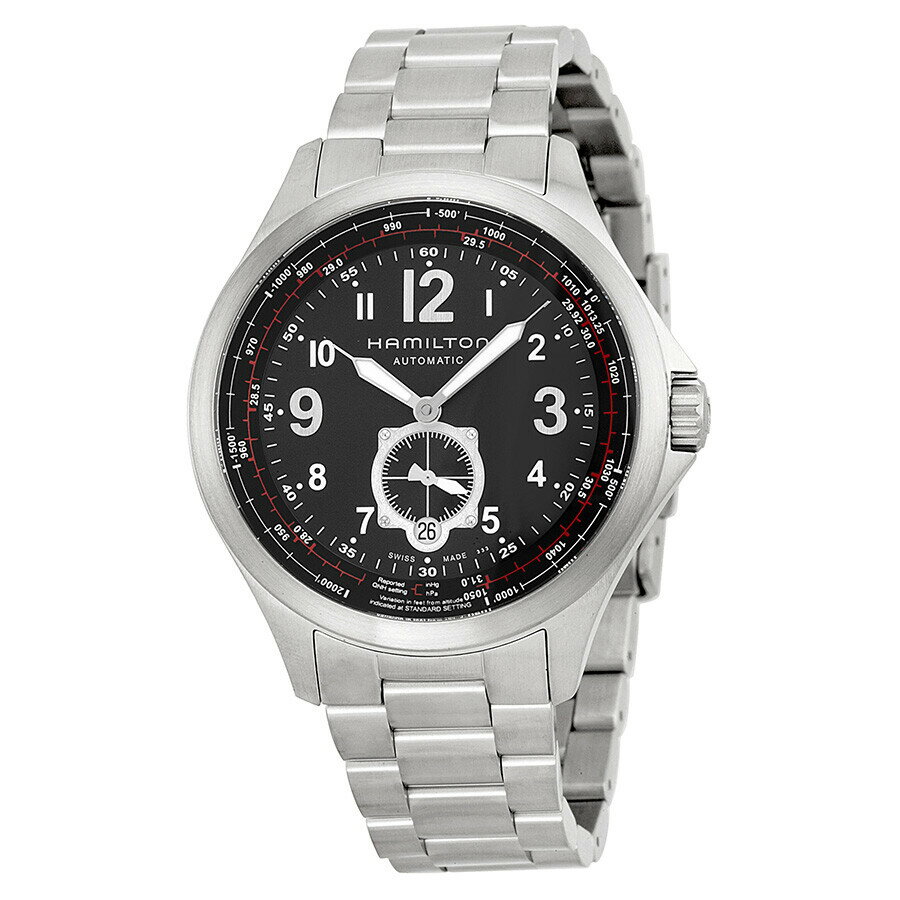 Hamiltonハミルトン カーキ アビエーション ブラックダイヤル ステンレススチール オートマチック メンズウォッチ H76655133