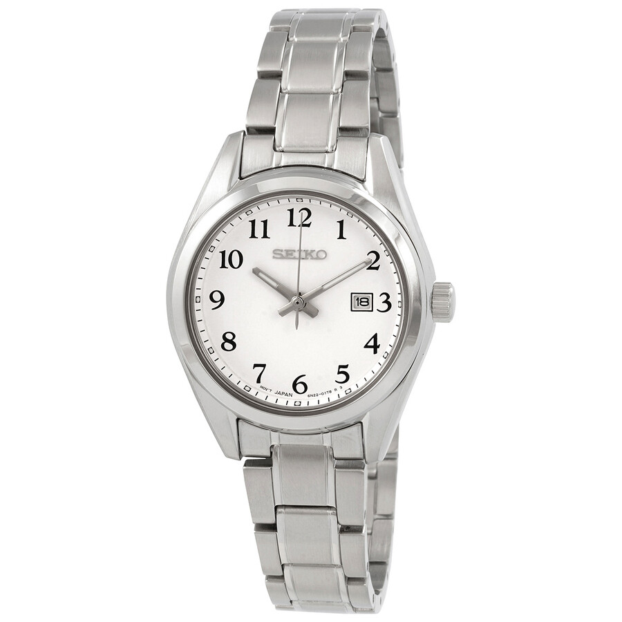 Rakuten - Seikoセイコー逆輸入 Core レディース 腕時計 クォーツ ホワイト文字盤 ステンレス シルバー アナログ 日付表示 29.8mm
